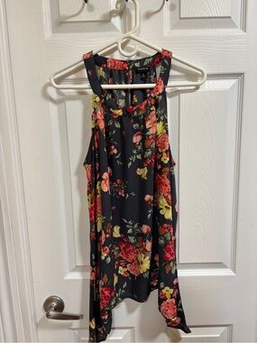 Torrid Charcoal Floral Halter Tank - size 0 (M/L equivalent)